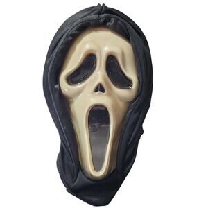Scream Ghostface Mask With Black Hood Halloween Costume Cosplay